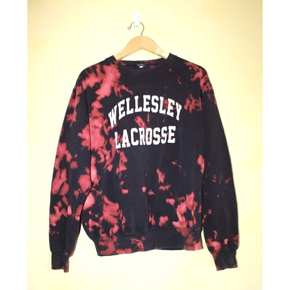 John Galt Wellesley Lacrosse Tie Dye Sweatshirt Size M Long Sleeves Pull over